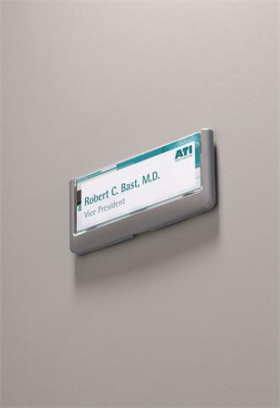 Információs tábla, 149x52,5 mm, DURABLE CLICK SIGN, szürke (DB486037)