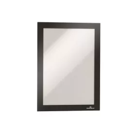   Infokeret, A5, öntapadó háttal, mágneses előlappal, DURABLE DURAFRAME, ezüst-fekete (DB487101)