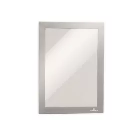   Infokeret, A5, öntapadó háttal, mágneses előlappal, DURABLE DURAFRAME, ezüst-ezüst (DB487123)