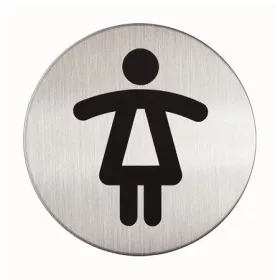   Információs tábla, rozsdamentes acél, DURABLE Női WC (DB490423)