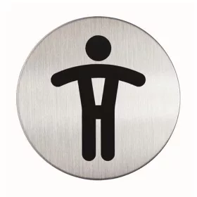   Információs tábla, rozsdamentes acél, DURABLE Férfi WC (DB490523)