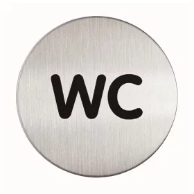   Információs tábla, rozsdamentes acél, DURABLE WC (DB490723)