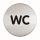 Információs piktogram, öntapadó, DURABLE WC (DB490723)
