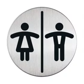  Információs tábla, rozsdamentes acél, DURABLE Női-Férfi WC (DB492023)