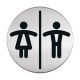 Információs piktogram, öntapadó, DURABLE Női-Férfi WC (DB492023)