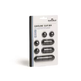   Kábelrendező tappancs, öntapadó, DURABLE CAVOLINE&reg; Clip mix, grafit (DB504137)