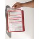Bemutatótábla tartó, fali, 5 db bemutatótáblával, DURABLE VARIO® WALL 5, piros (DB555103)