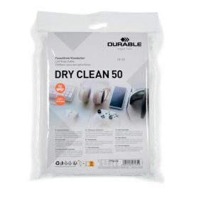   Tisztítókendő, képernyőhöz, 50 db, DURABLE DRY CLEAN 50, fehér (DB573402)