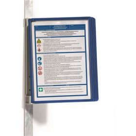   Bemutatótábla tartó, fali, mágneses, 5 db bemutatótáblával, DURABLE VARIO® 5 MAGNET, sötétkék (DB591407)