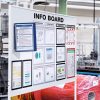 Bemutatótábla tartó, fali, mágneses, 5 db bemutatótáblával, DURABLE VARIO® 5 MAGNET, sötétkék (DB591407)