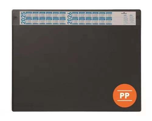 Könyökalátét, 650x480 mm, éves naptárral, DURABLE, fekete (DB722501)