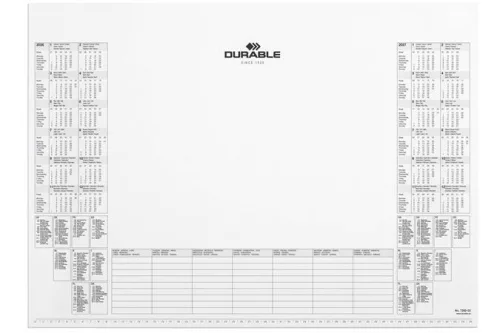 Könyökalátét tömb, 570x410 mm, éves naptárral, DURABLE (DB729202)