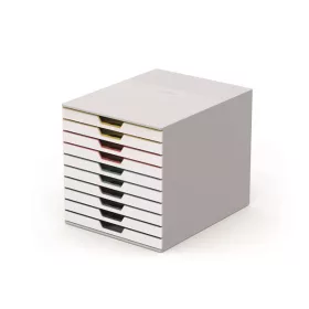   Irattároló, műanyag, 10 fiókos, DURABLE VARICOLOR&reg; 10, fehér (DB763027)
