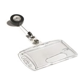   Azonosítókártya-tartó, kihúzható, akril, zárt, DURABLE (DB801219)