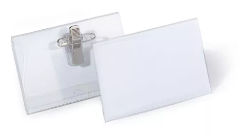Névkitűző, csíptetővel és tűvel, 54x90 mm, DURABLE (DB810119)