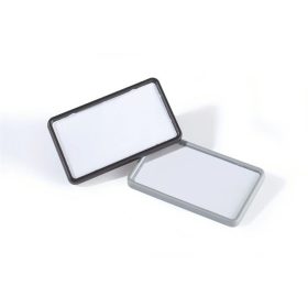   Névkitűző, mágnessel, 75x40 mm, DURABLE, fekete (DB812901)