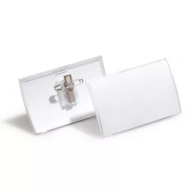   Névkitűző, csíptetővel és tűvel, PP, 40x75 mm, DURABLE CLICK FOLD (DB821119)