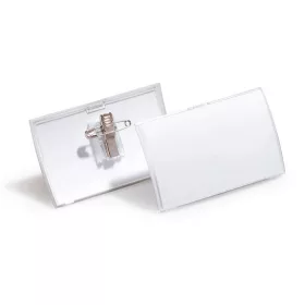   Névkitűző, csíptetővel és tűvel, PP, 54x90 mm, DURABLE CLICK FOLD (DB821419)