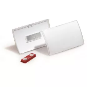   Névkitűző, mágneses, 54x90 mm, DURABLE CLICK FOLD, áttetsző (DB821519)