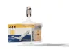 Azonosítókártya-tartó, 2 kártyához, nyitott, csiptetővel, DURABLE, áttetsző (DB821819)