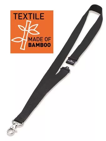 Nyakbaakasztó, karabinerrel, DURABLE ECO, fekete (DB824001)