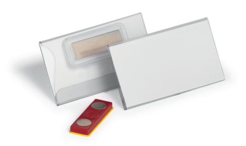 Névkitűző, mágnessel, elfordulásgátlóval, 75x40 mm, DURABLE (DB824319)
