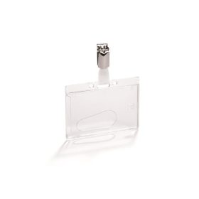   Azonosítókártya-tartó, nyitott, csíptetővel, átlátszó (DB824919)