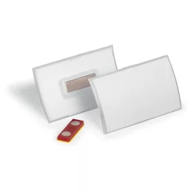   Névkitűző, mágnessel, elfordulásgátlóval, 90x54 mm, DURABLE CLICK FOLD (DB826019)
