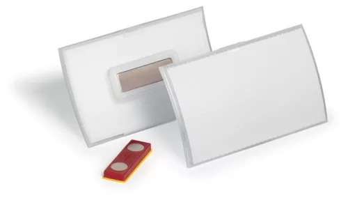 Névkitűző, mágnessel, elfordulásgátlóval, 90x54 mm, DURABLE CLICK FOLD (DB826019)