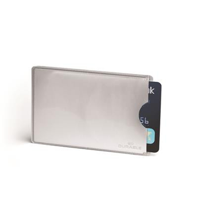 Bankkártyatartó, 1 db-os, RFID védelemmel, DURABLE, ezüst (DB890023)