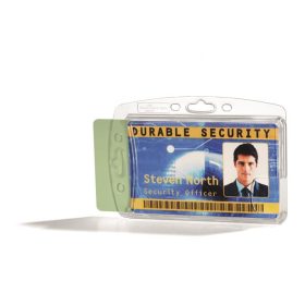   Azonosítókártya-tartó, 2 kártyához, zárt, DURABLE ENCLOSED, áttetsző (DB892419)