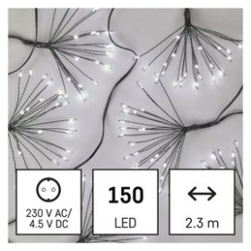   LED fényfüzér – fürtök, nano, 2,35 m, beltéri, hideg fehér, időzítő