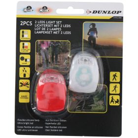   DUNLOP kerékpár lámpa szett szilikon 2db 4xCR2032 (tartozék)