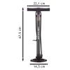Dunlop álló kerékpár pumpa, 67,5 cm, max 12 bar, 100cm tömlő, Presta- Dunlop és Schrader