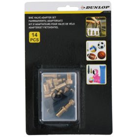 DUNLOP kerékpár szelepadapter szett, 14 részes