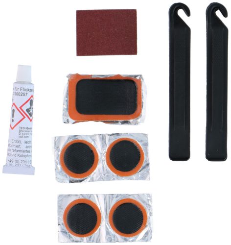 BICYCLE GEAR Kerékpár gumi javító szett 9db-os PP-box