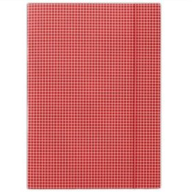 Gumis mappa, karton, A4, kockás, DONAU, piros (DFEP041)