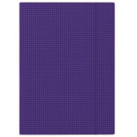 Gumis mappa, karton, A4, kockás, DONAU, kék (DFEP101)