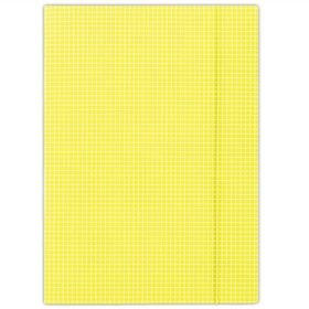   Gumis mappa, karton, A4, kockás, DONAU, citromsárga (DFEP111)