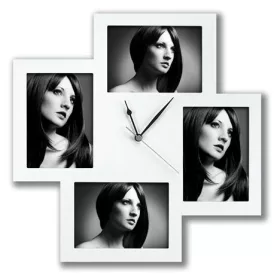 Galéria keret óra funkcióval Bergamó, fehér (DKGOB)