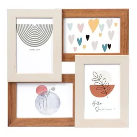   Képkeret, galéria, fa, 4 db 10x15, Goldbuch Rio, barna-natúr (DKGR001)