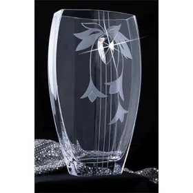   Lorentina Vase &reg;, virágmintás, 35 cm MADE WITH SWAROVSKI ELEMENTS&reg; (DV50)