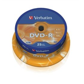   DVD-R lemez, AZO, 4,7GB, 16x, 25 db, hengeren, VERBATIM (DVDV-16B25)