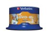 DVD-R lemez, nyomtatható, matt, no-ID, 4,7GB, 16x, 50 db, hengeren, VERBATIM (DVDV-16B50PP)