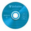 DVD-R lemez, színes felület, AZO, 4,7GB, 16x, 5 db, vékony tok, VERBATIM (DVDV-16V5S)