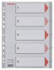 Regiszter, műanyag, A4, 1-5, ESSELTE, szürke (E100103)