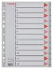 Regiszter, műanyag, A4, 1-12, ESSELTE, szürke (E100106)