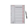 Regiszter, műanyag, A4, 1-12, ESSELTE, szürke (E100106)