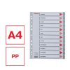 Regiszter, műanyag, A4, Jan-Dec, ESSELTE, szürke (E100114)