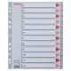 Regiszter, műanyag, A4 Maxi, 1-12, ESSELTE, szürke (E100125)